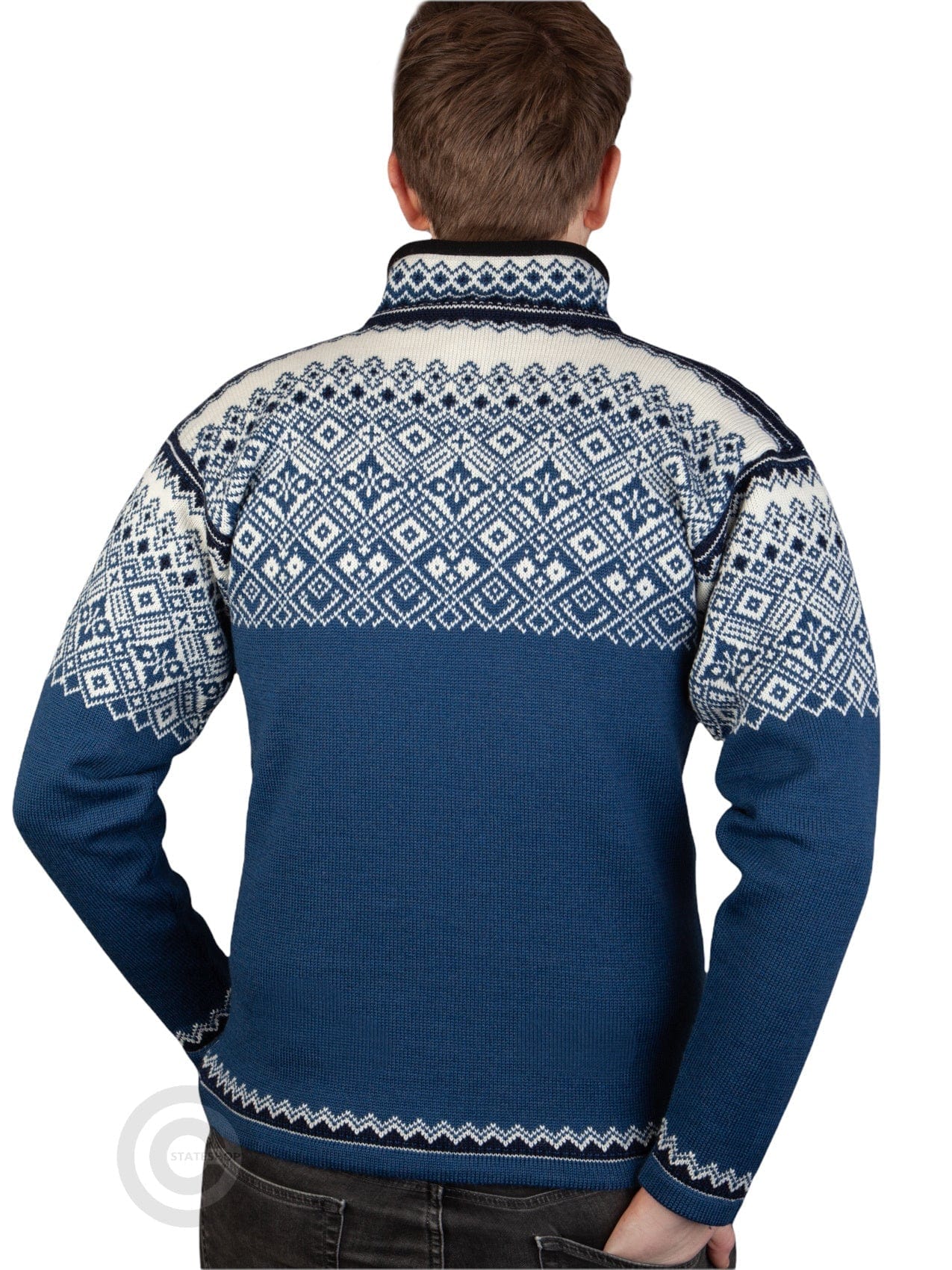 Blue Stateshop Fashion Traditional Reißverschluss, - Pullover Norfinde mit Nordic