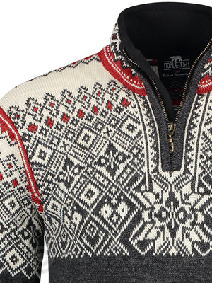 NorfindeNordic zip sweater, Traditional Charcoal