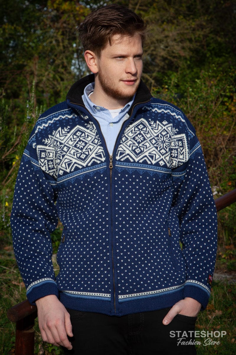 Norfinde Norwegian cardigan-windstopper in 100% pure wool