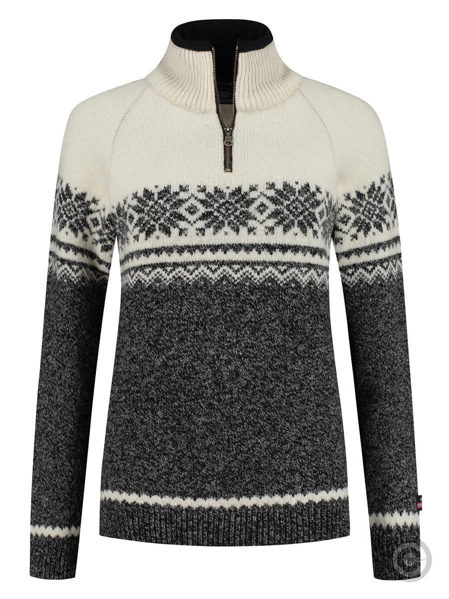 NorfindeNorwegian women's sweater in Setesdals design, darkgrey