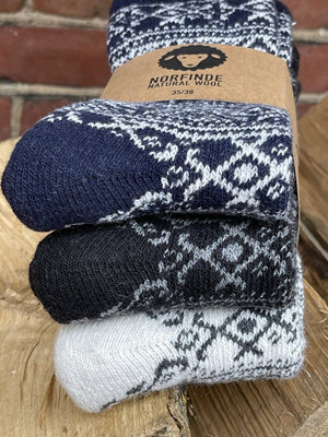 NorfindeNorwegian Wool Socks, 3-Pack