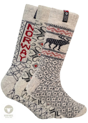 Norfinde Norwegian wool socks, 3-pack