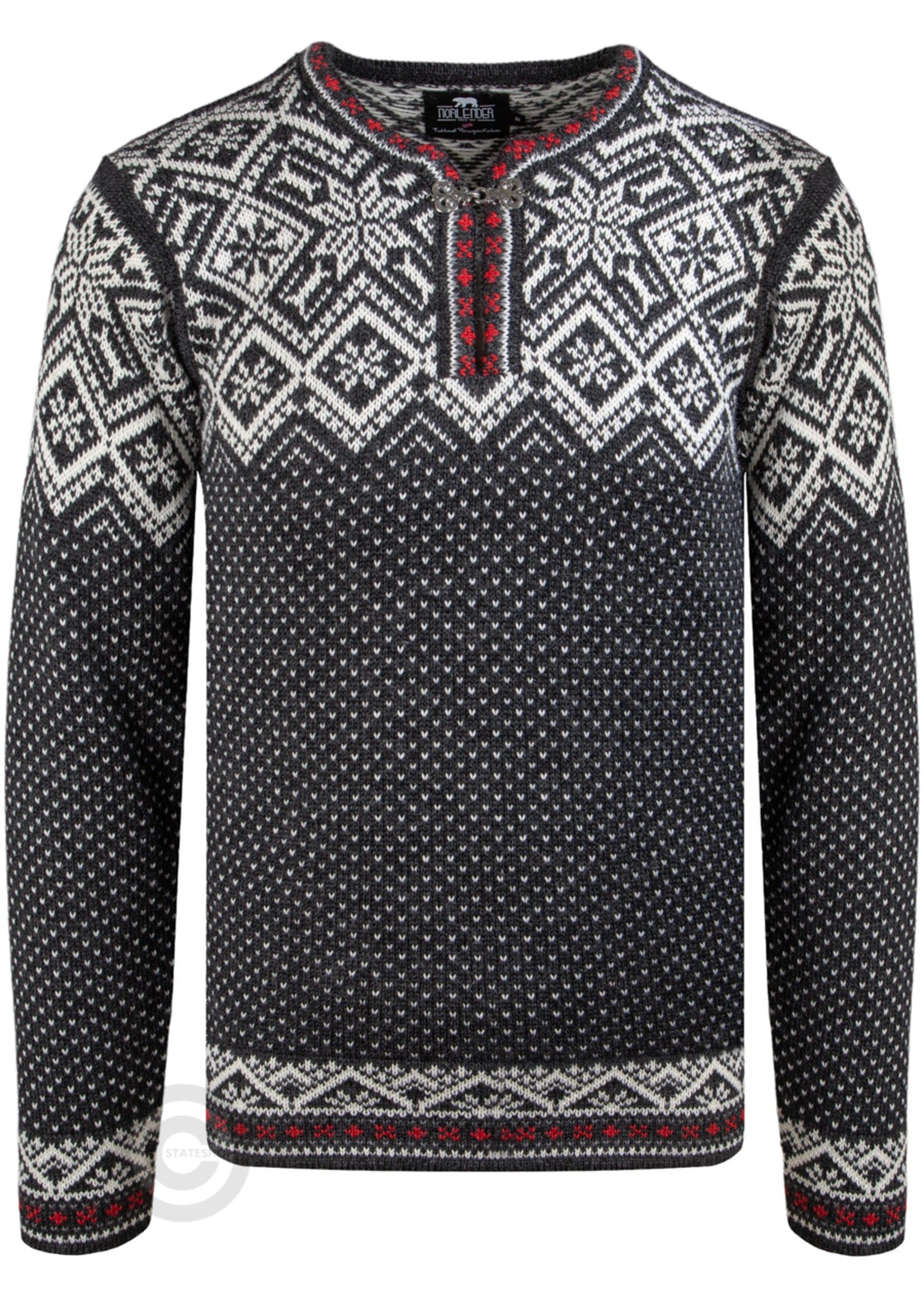 Norfinde Retro Norwegian sweater Charcoal Stateshop Fashion