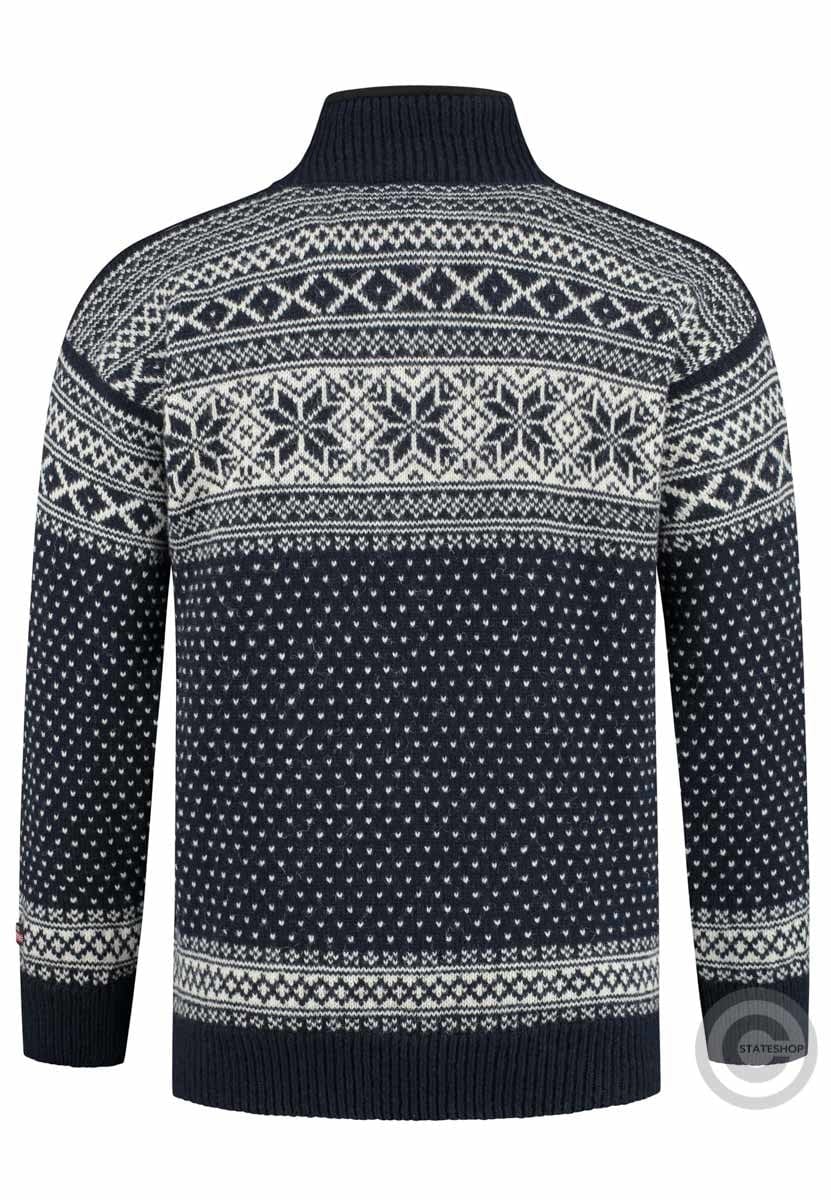 Norfinde Sweater made of 100% pure new Norwegian wool, darkblue