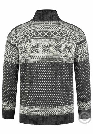 Norfinde Sweater made of 100% pure new Norwegian wool, Grey