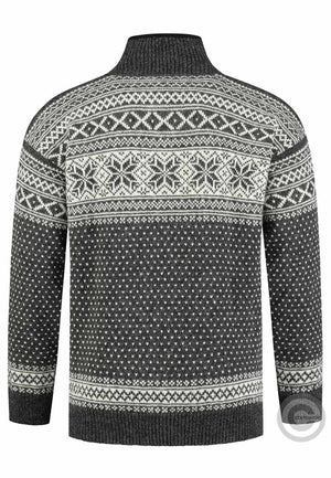 Norfinde Sweater made of 100% pure new Norwegian wool, Grey