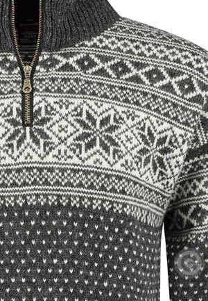 Norfinde Sweater made of 100% pure new Norwegian wool, Grey