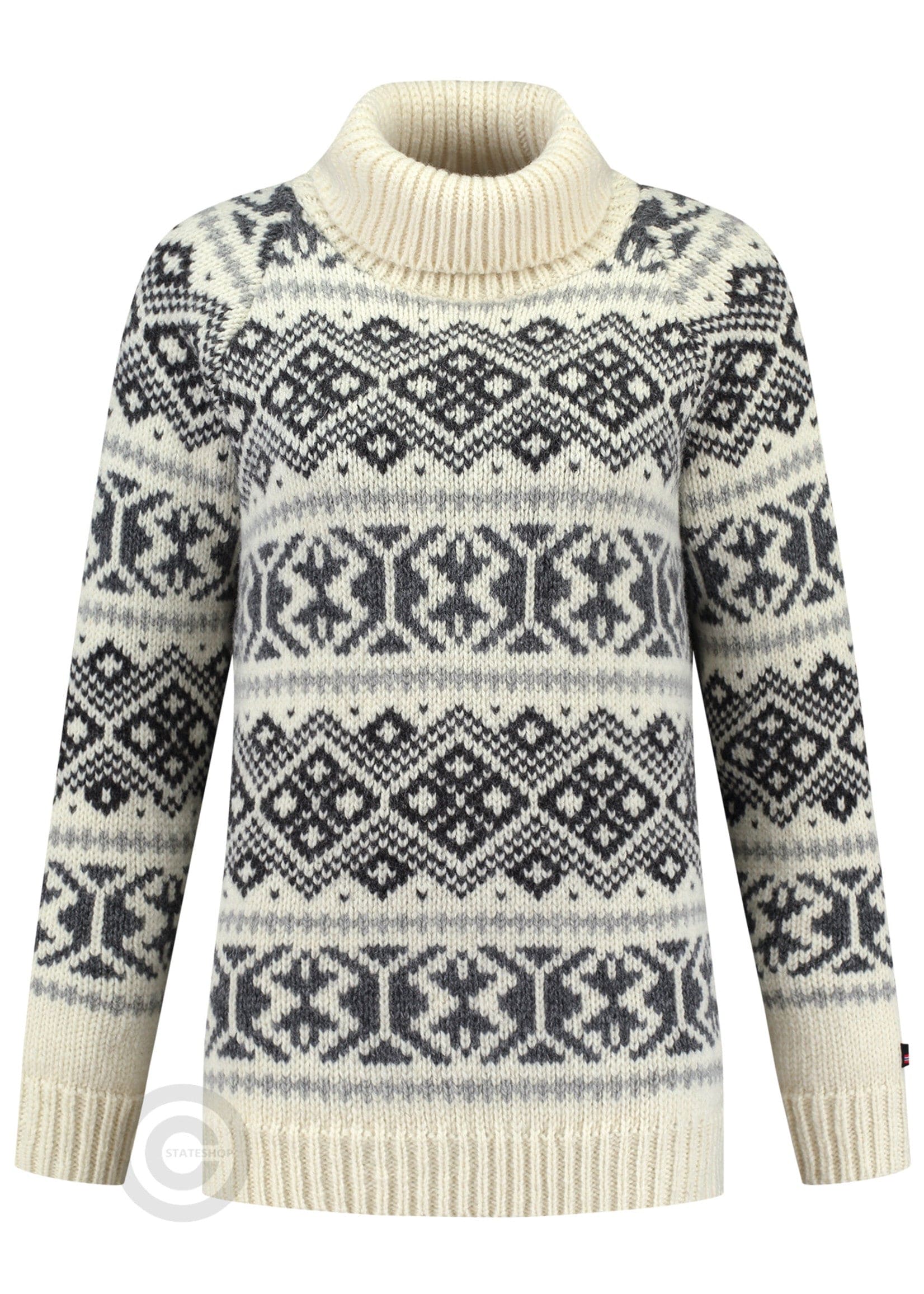 Norfinde Womens Icelandic jumper with roll neck of 100% wool