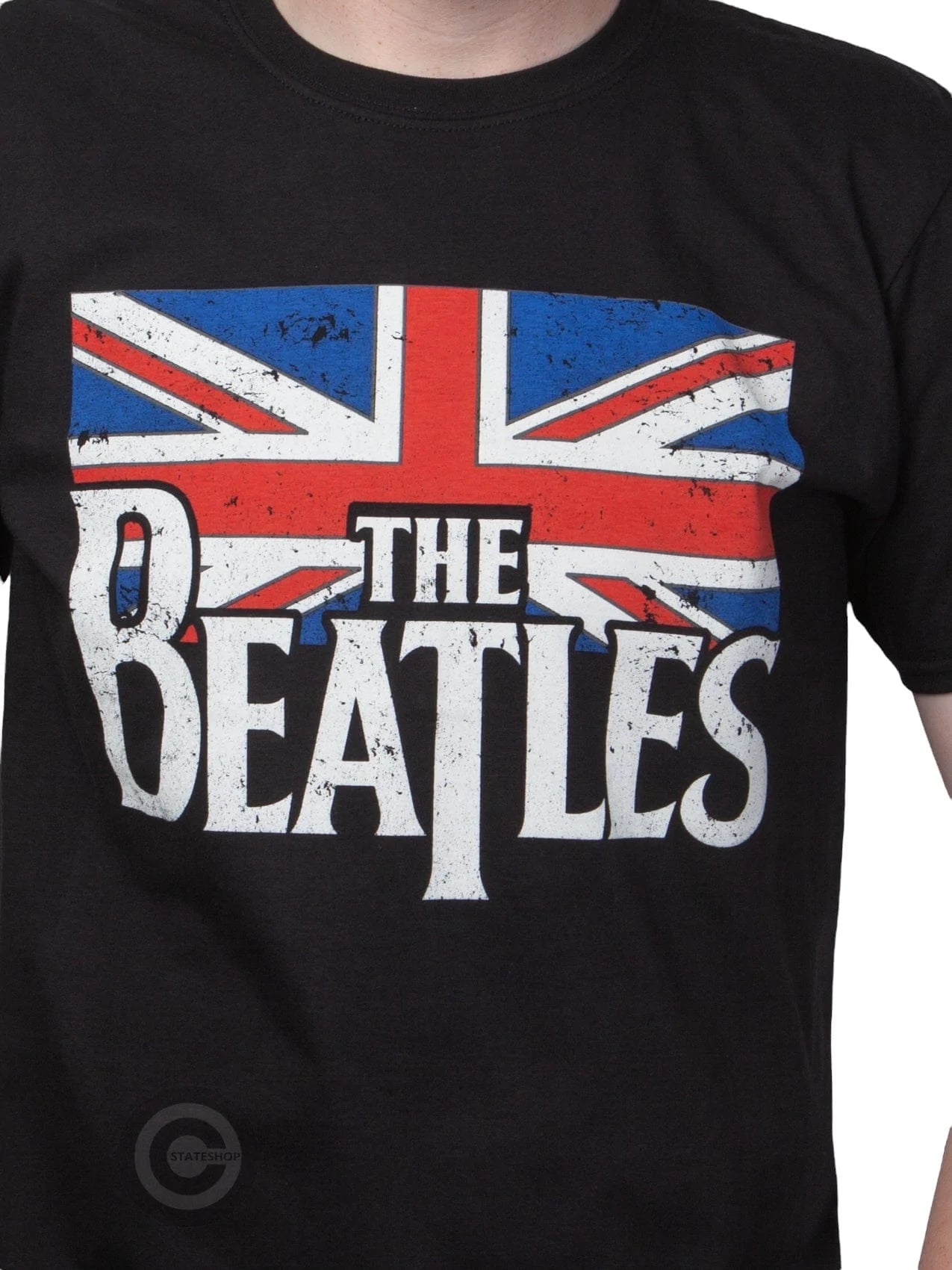 T shirt Beatles "Vintage Flag" BlackRockstarz   Stateshop Fashion