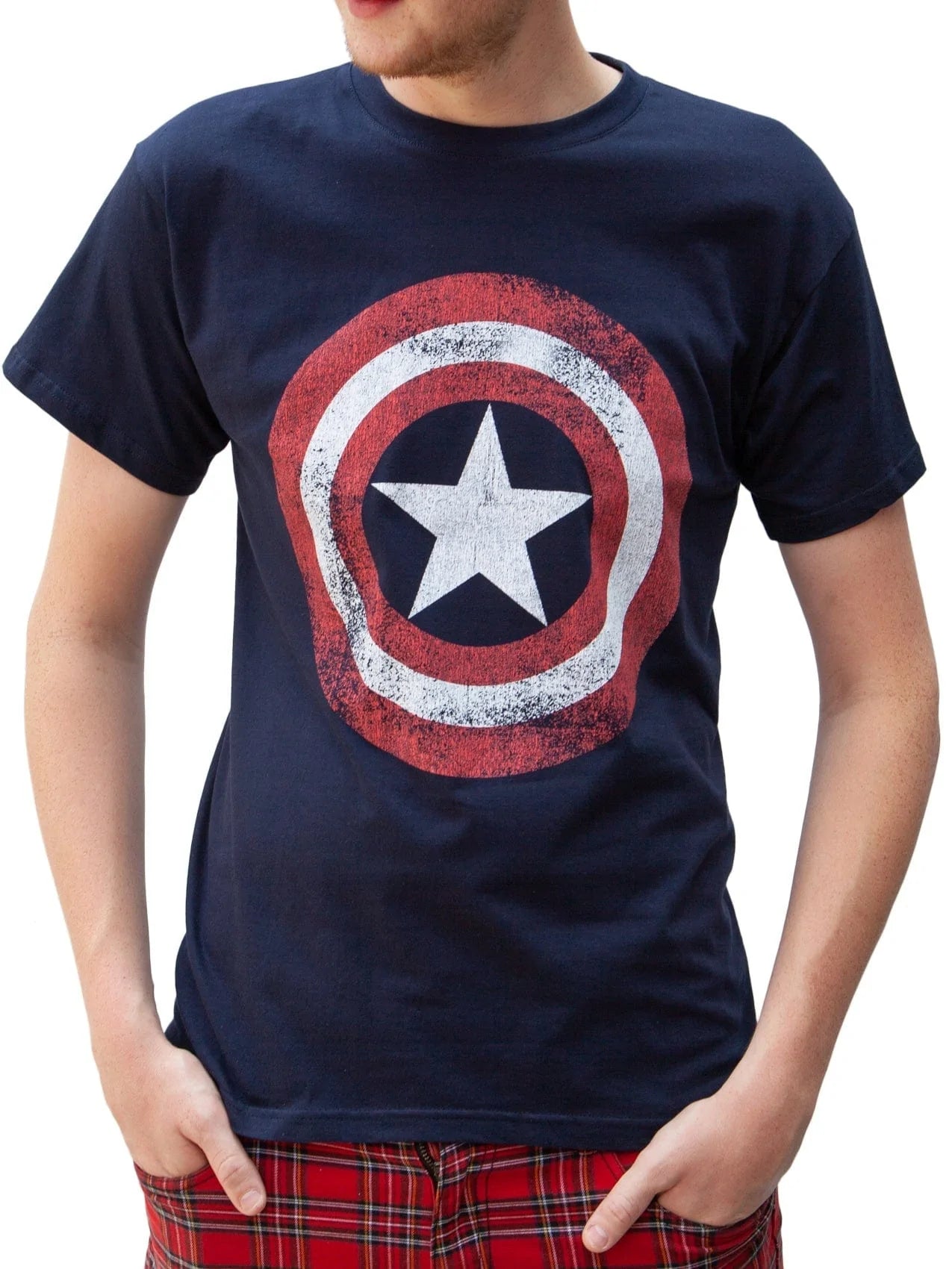 Rockstarz T-shirt Captain America "Shield Logo" Navy
