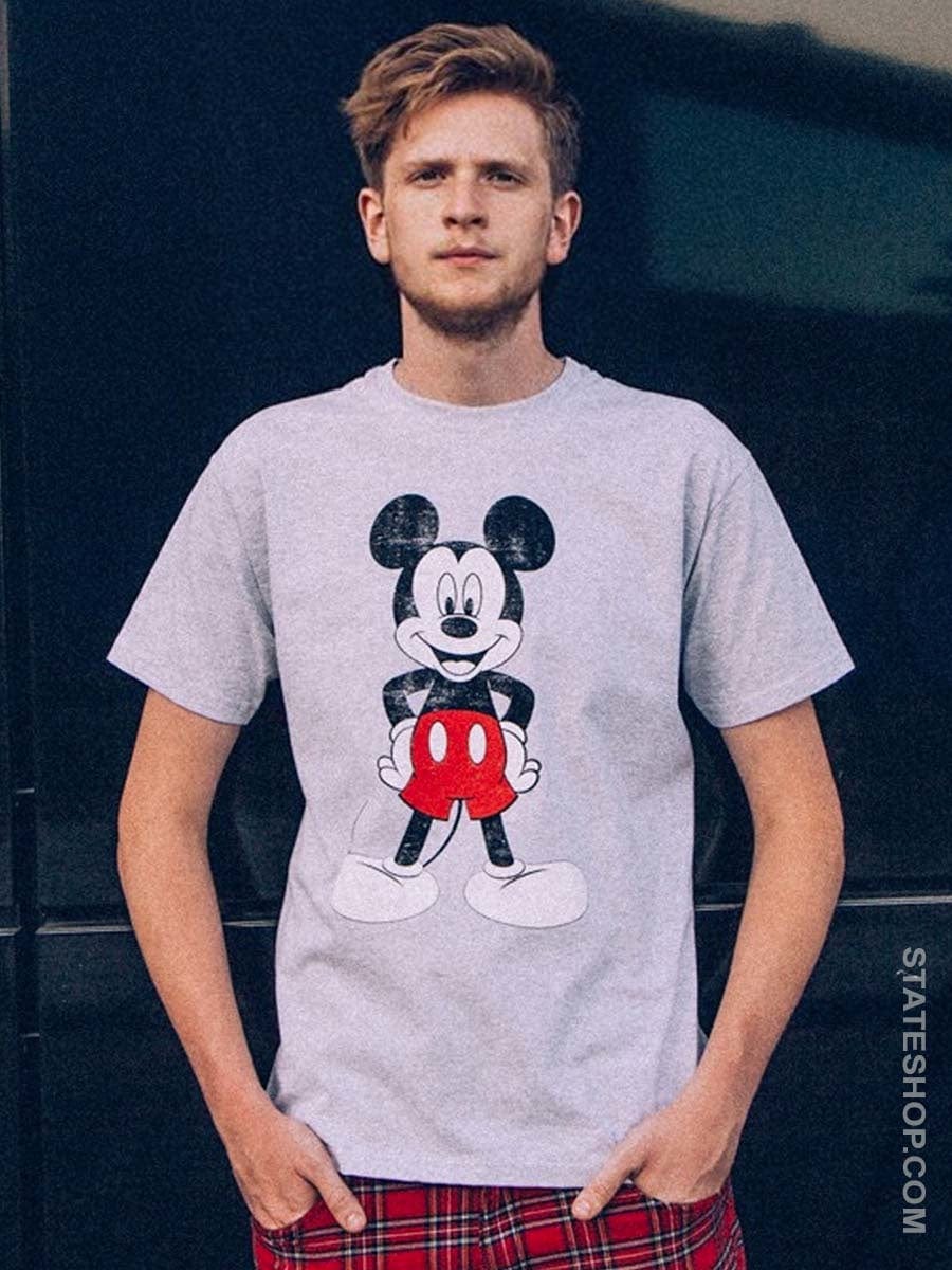 Rockstarz T-shirt Mickey Mouse "Pose" Grijs