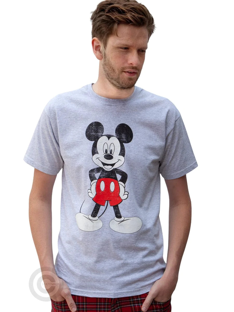 Rockstarz T-shirt Mickey Mouse "Pose" Grijs