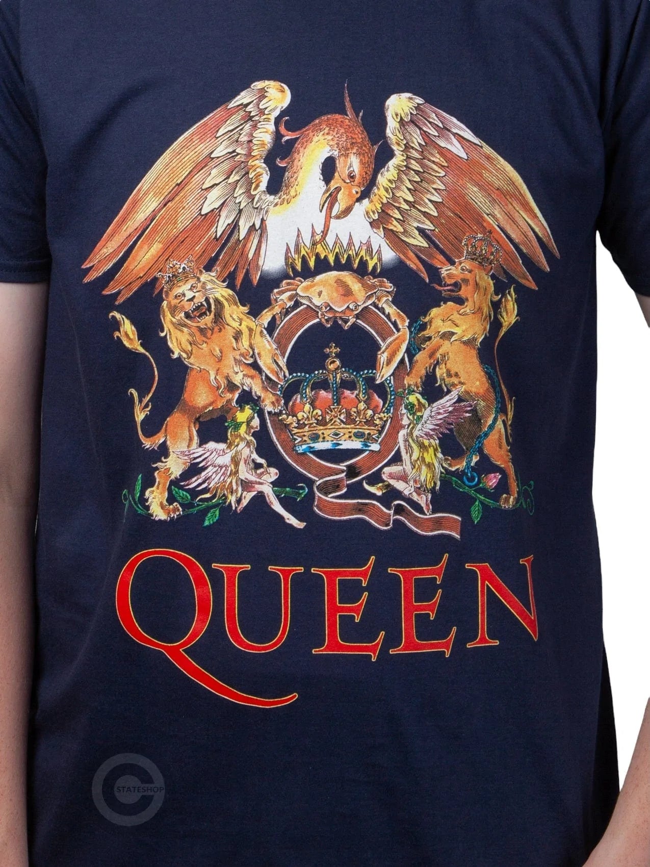 Fængsling sund fornuft Mathis T-shirt Queen "Classic Crest" BlueRockstarz - Stateshop Fashion
