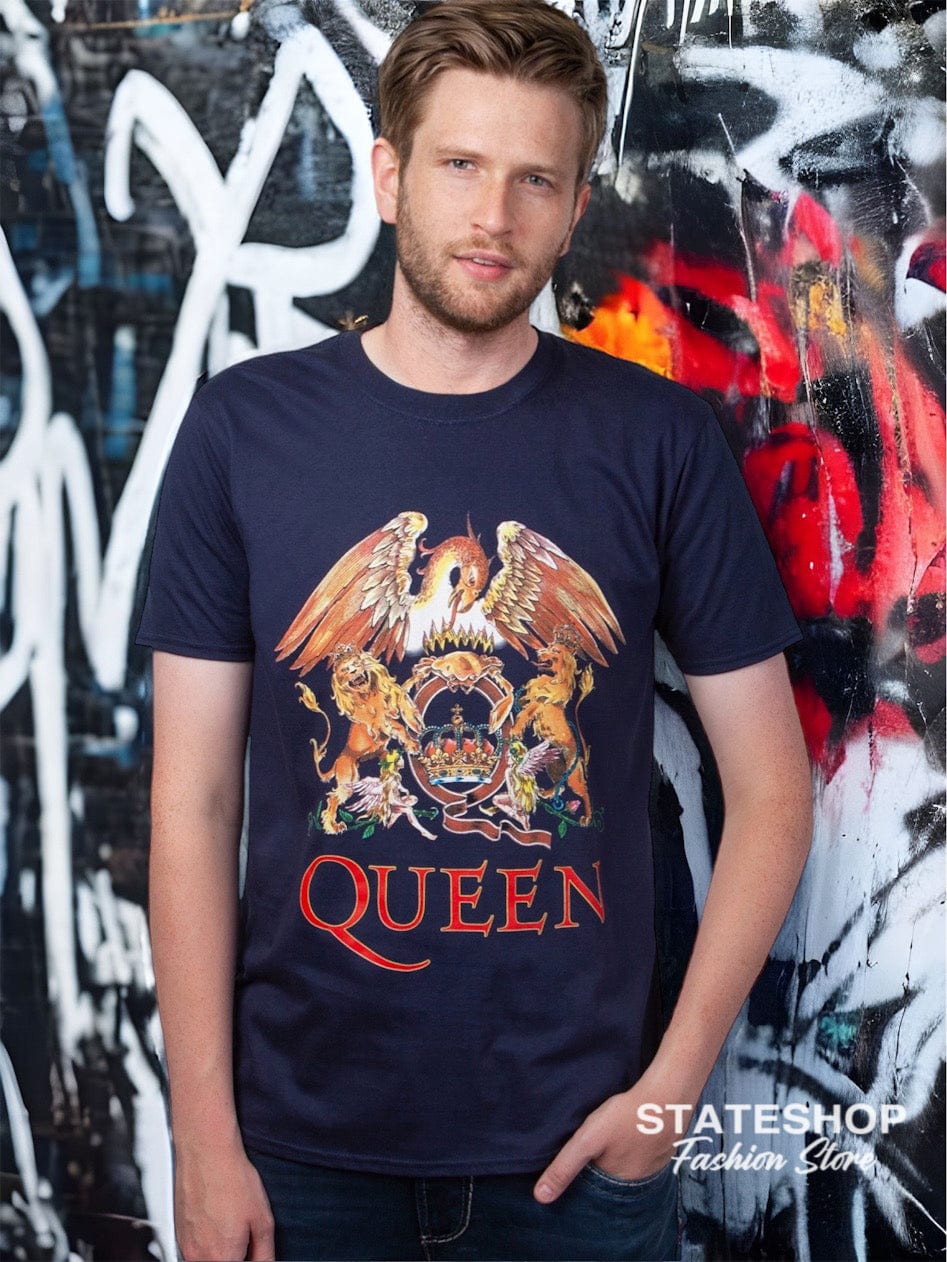 RockstarzT-shirt Queen "Classic Crest" Blue