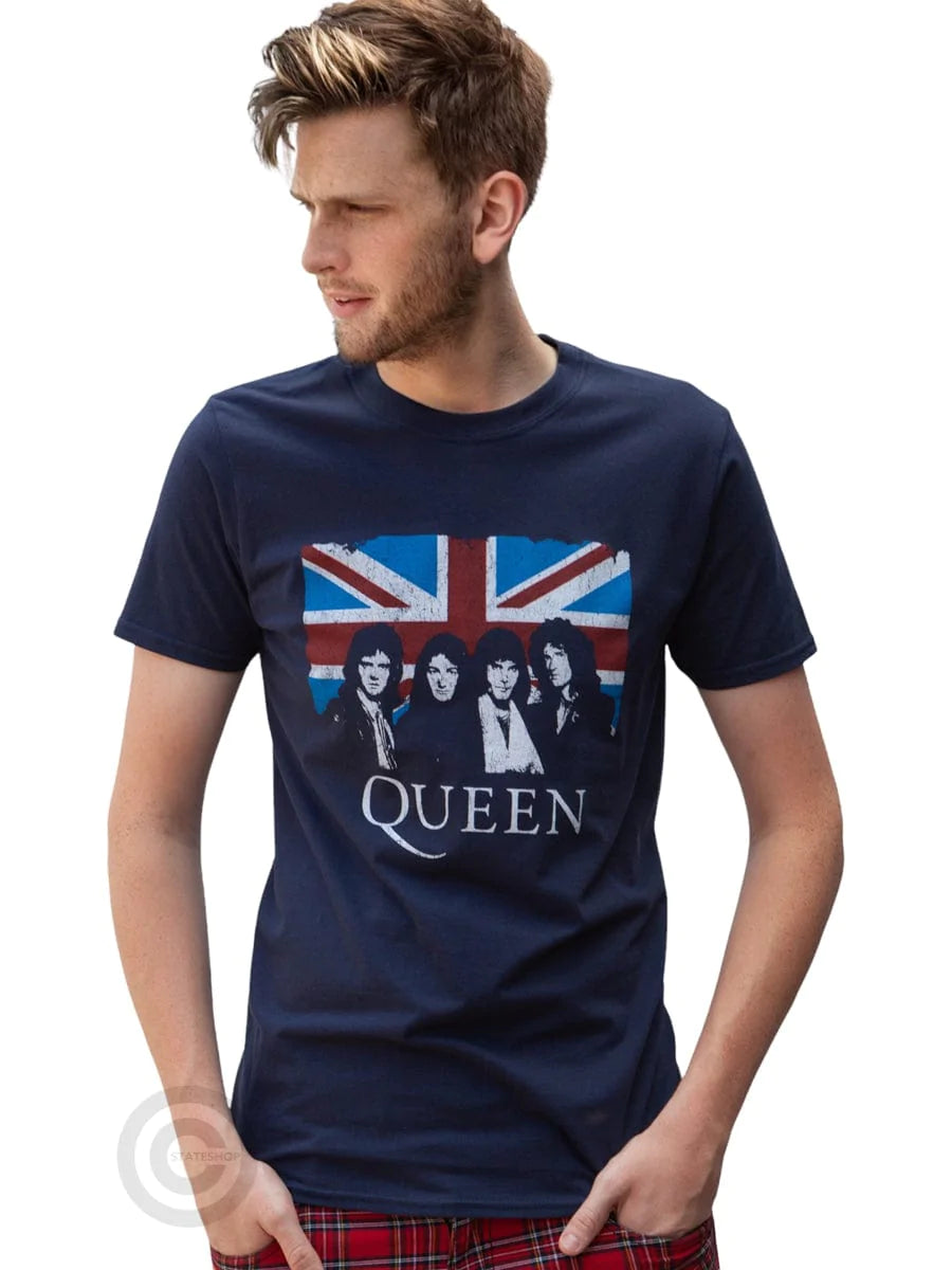 RockstarzT-shirt Queen "Union Jack" Blue