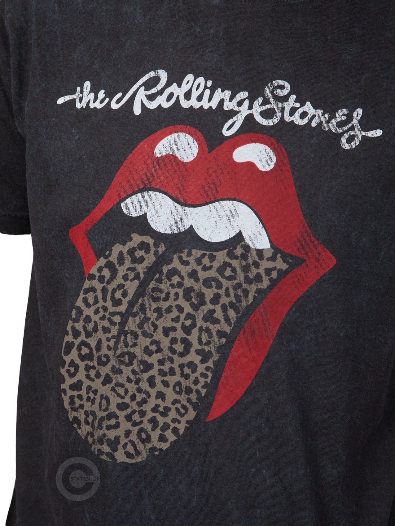 nordøst Hvornår log T-Shirt The Rolling Stones "Leopard Tongue" Dark grayRockstarz - Stateshop  Fashion