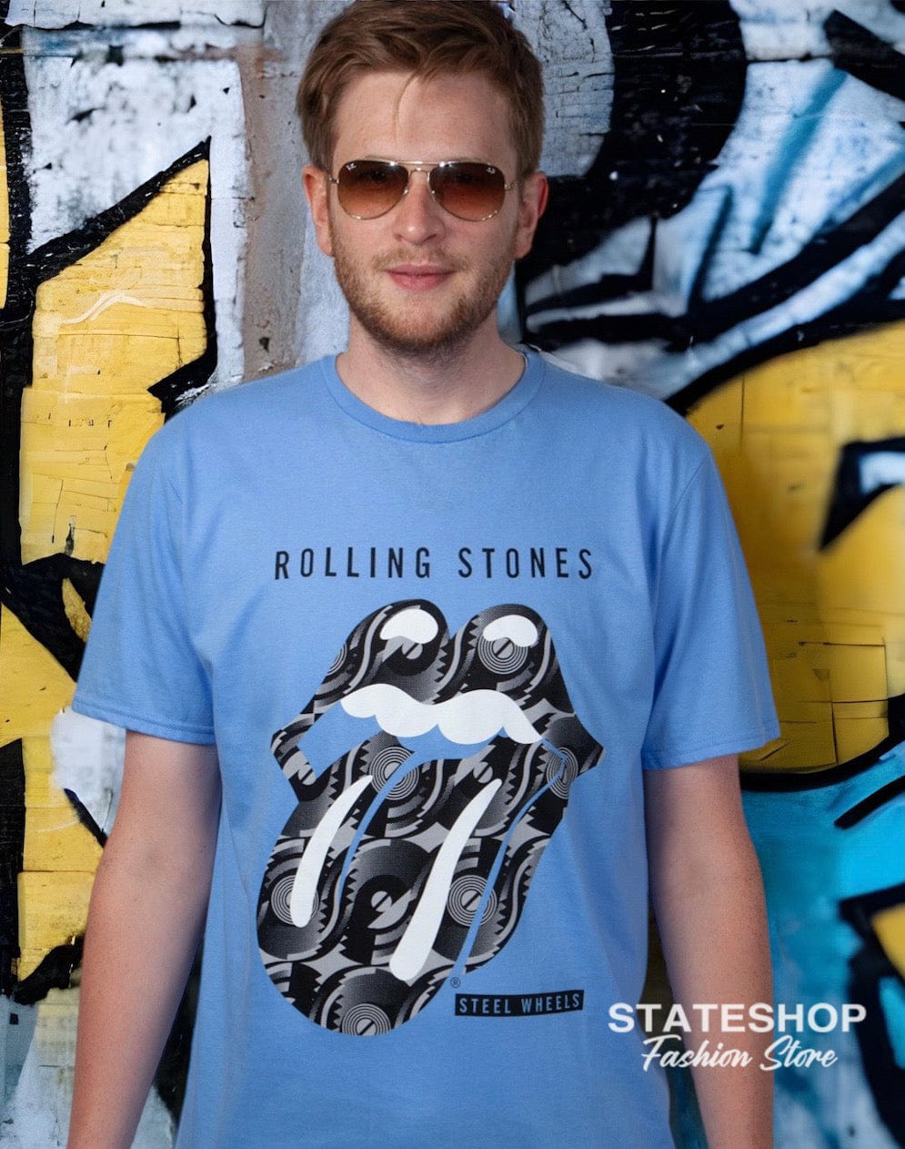 RockstarzT-shirt The Rolling Stones "Steel Wheels" Blue