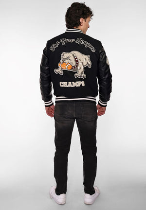 Top Gun Cool black bomber jacket with numerous patches