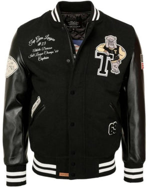 Top Gun Cool black bomber jacket with numerous patches