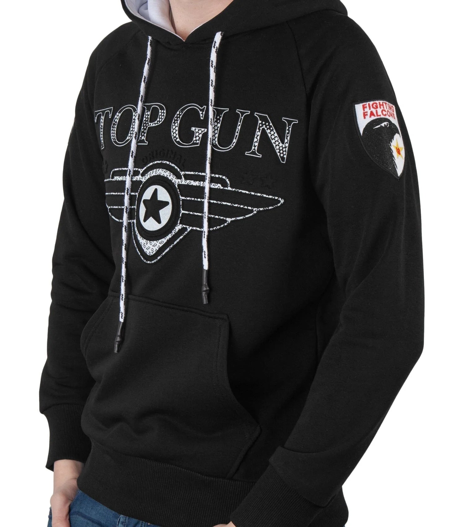 Top GunHoodie sweatshirt "Defend", black