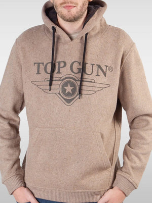Top GunHoodie Sweatshirt "Logo de Luxe" beige