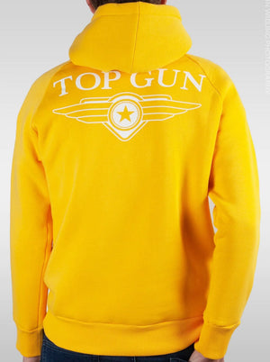 Top GunHoodie Sweatshirt "Logo Stripe" yellow