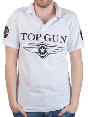 Top Gun "Moon" Poloshirt, White